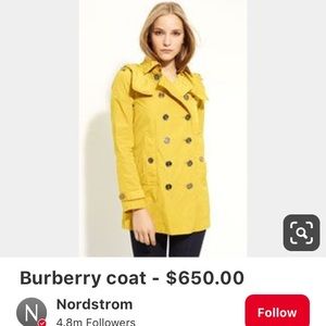 Yellow Burberry Raincoat
